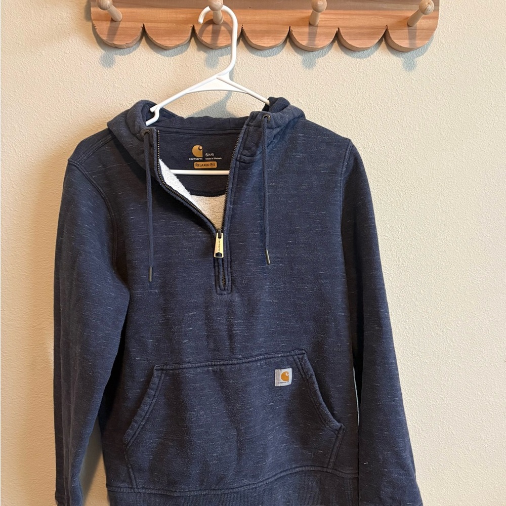 Carhartt Navy Half-Zip Hoodie